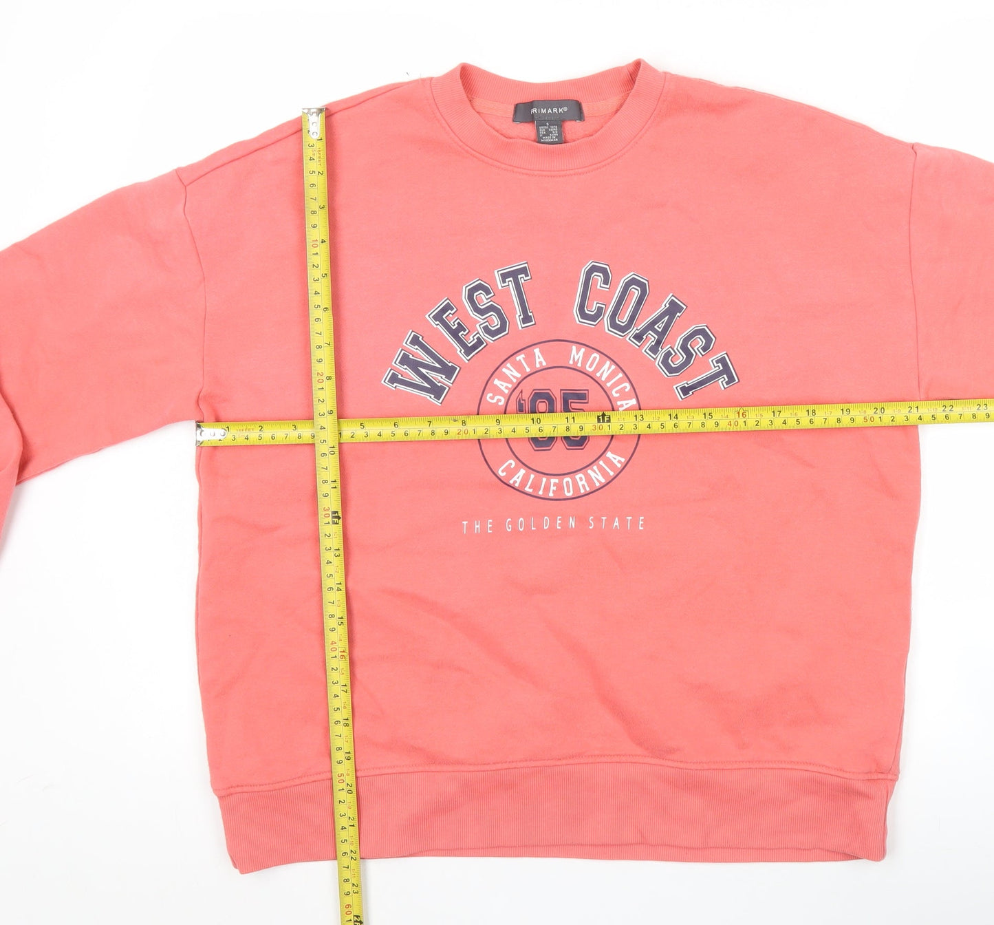 Primark Women’s Pink Graphic Pullover Sweatshirt Size S 10/12