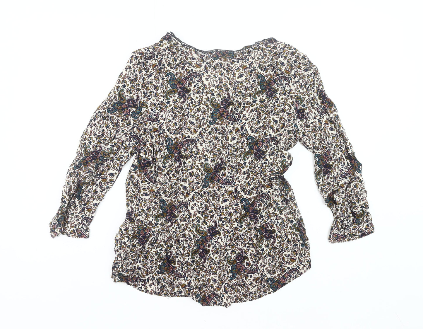 Zara Basic Women’s Multicoloured Paisley Blouse Size 8 Viscose