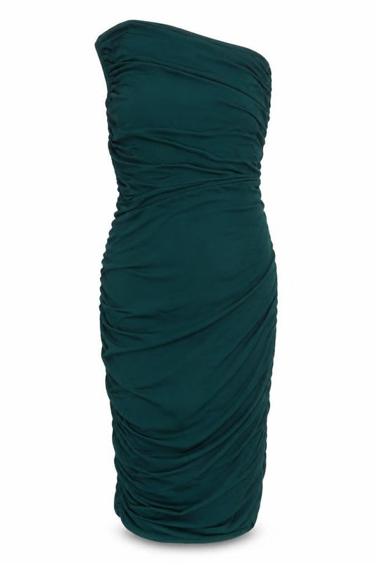 PRETTYLITTLETHING Women’s Green One Shoulder Bodycon Size 12 Dress