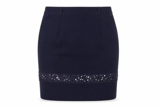 Wallis Women’s Blue Size 12 Pencil Skirt Knee Length Embroidered Workwear