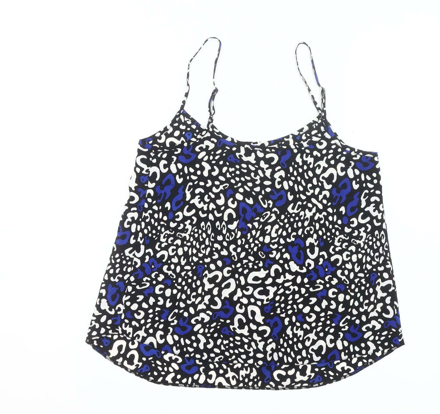 Dorothy Perkins Womens Black Blue Animal Print Camisole Tank Top UK 12