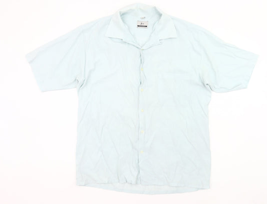 Peter Werth Men’s Blue Short Sleeve Button-Up Shirt L