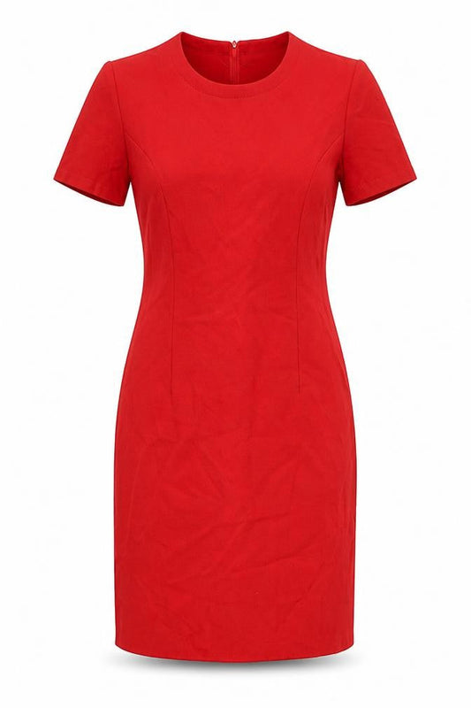 Marks & Spencer Women’s Red Sheath Dress Size 10 Short Sleeve Workwear