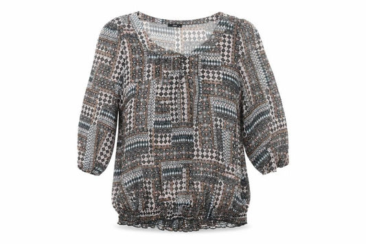 M&Co Women’s Multicoloured Size 18 Boho Tunic Blouse 3/4 Sleeve
