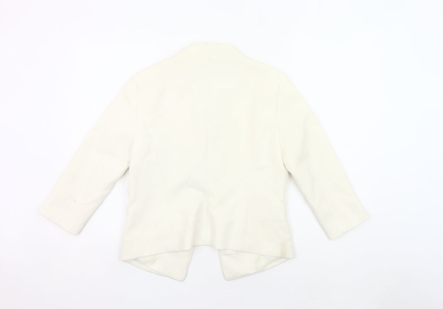 Atmosphere Women White Size 10 Shawl Collar Blazer Jacket