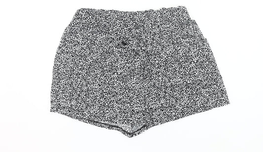 Papaya Women’s Black Animal Print Paperbag Shorts Size 12