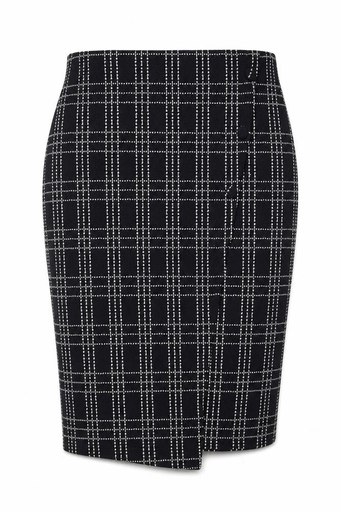 Next Women Black Check Pencil Skirt Size 12 Workwear