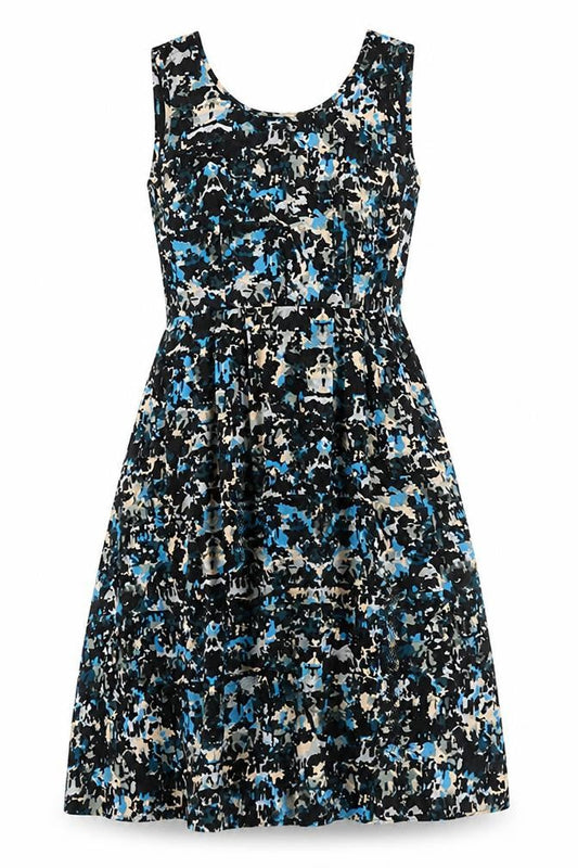 Great Plains Women's Multicoloured XS Fit & Flare Knee Length Sleeveless Dress