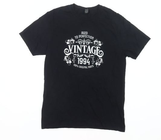 Gildan Men’s Black Medium Vintage 1994 Birthday Graphic T-Shirt