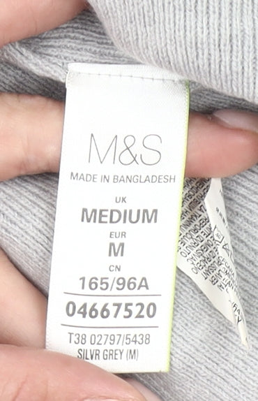 Marks & Spencer Women’s Grey Knit Open Cardigan M