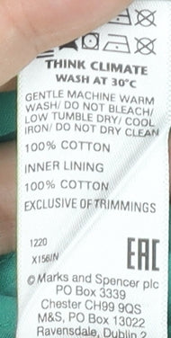 Marks and Spencer Per Una Womens Green Size 8 Midi A-Line Dress