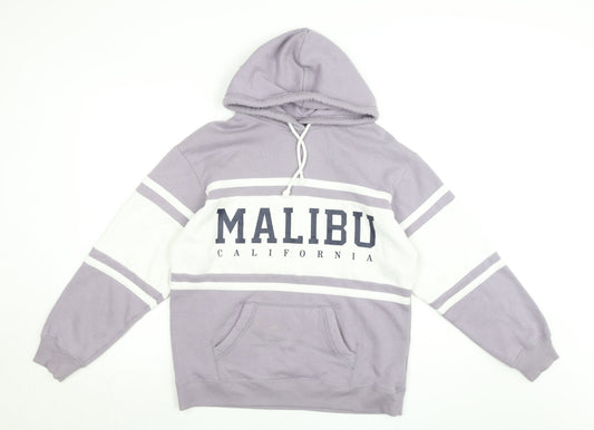 Hollister Men’s Purple Hoodie XS Pullover Malibu Graphic Print