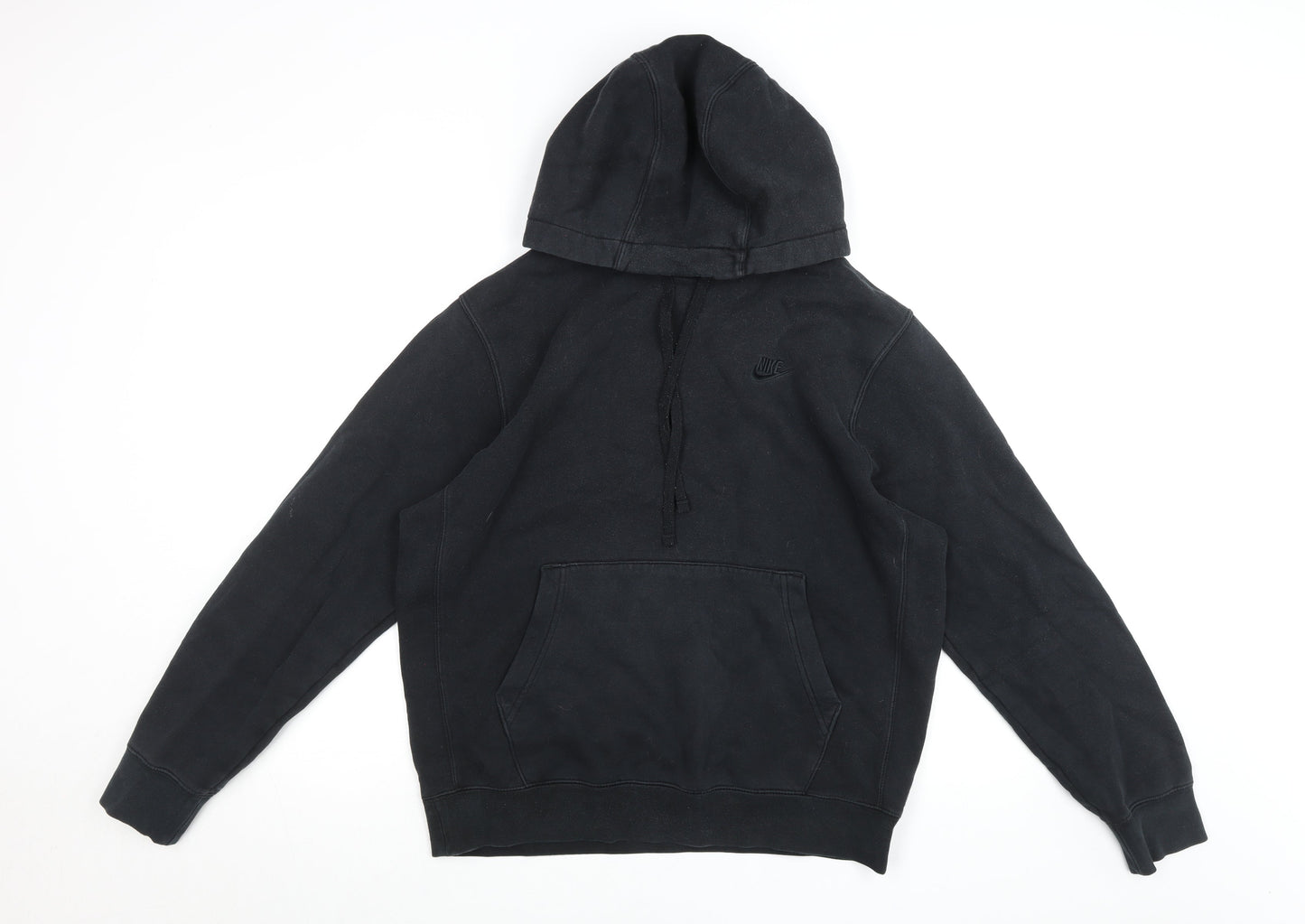 Nike Men's Black Pullover Hoodie Medium Regular Fit Fleece