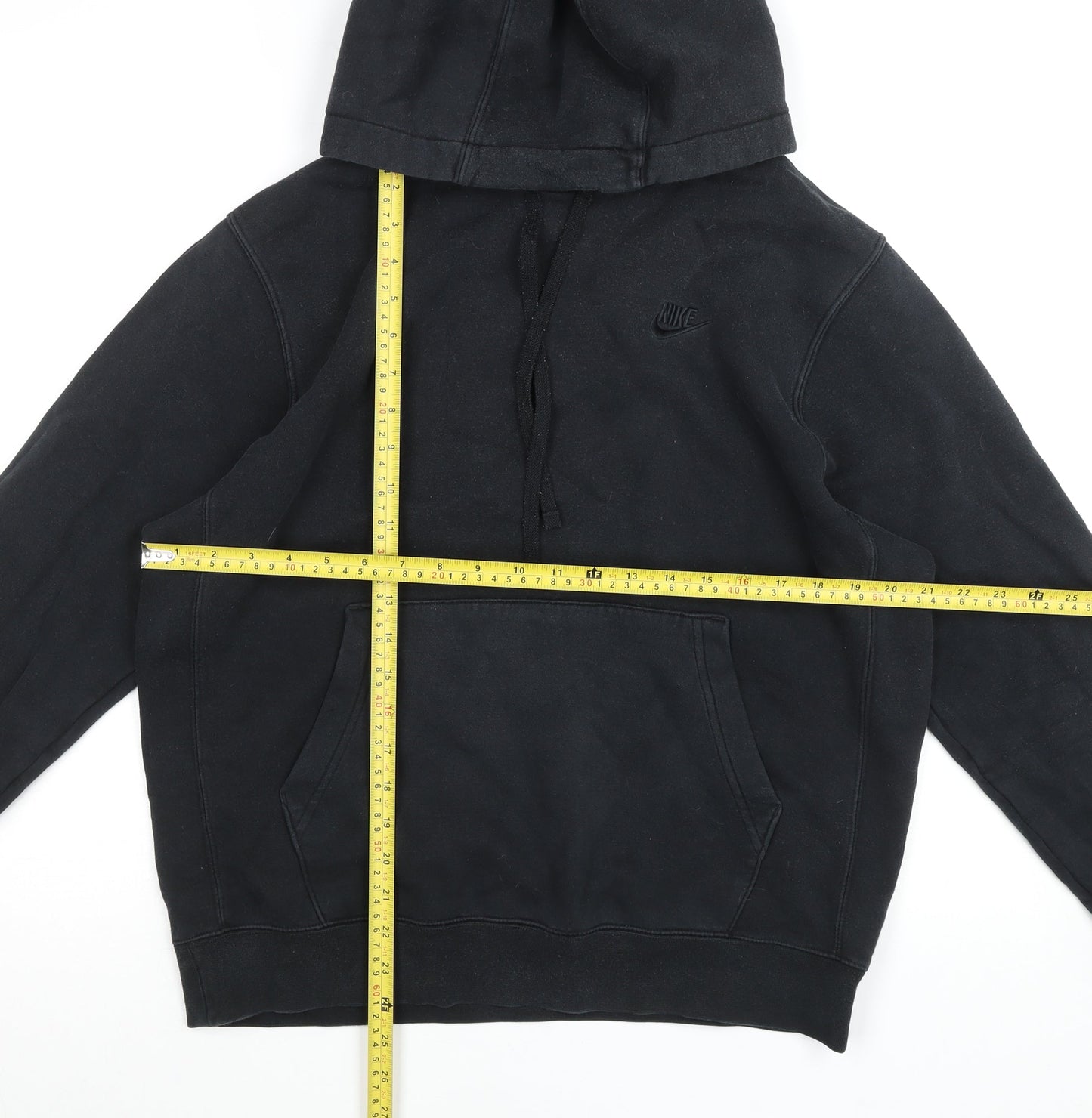 Nike Men's Black Pullover Hoodie Medium Regular Fit Fleece