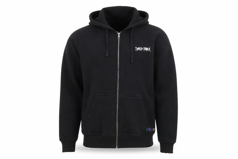 TOBEFRANK Men’s Black Full Zip Hoodie Size M Logo Graphic