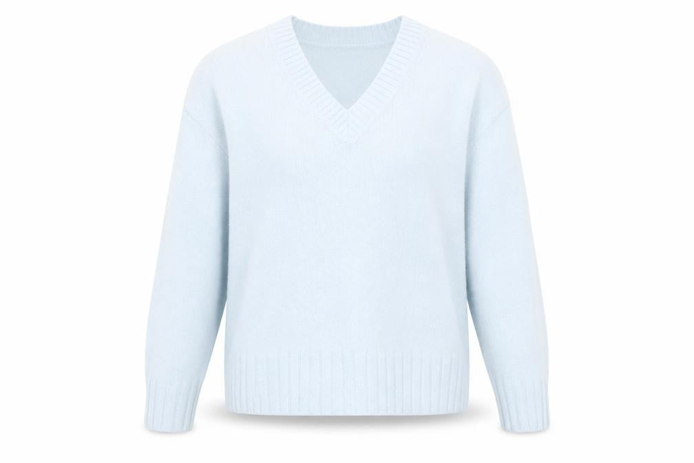 Marks & Spencer Women’s Blue V-Neck Pullover Jumper Size M