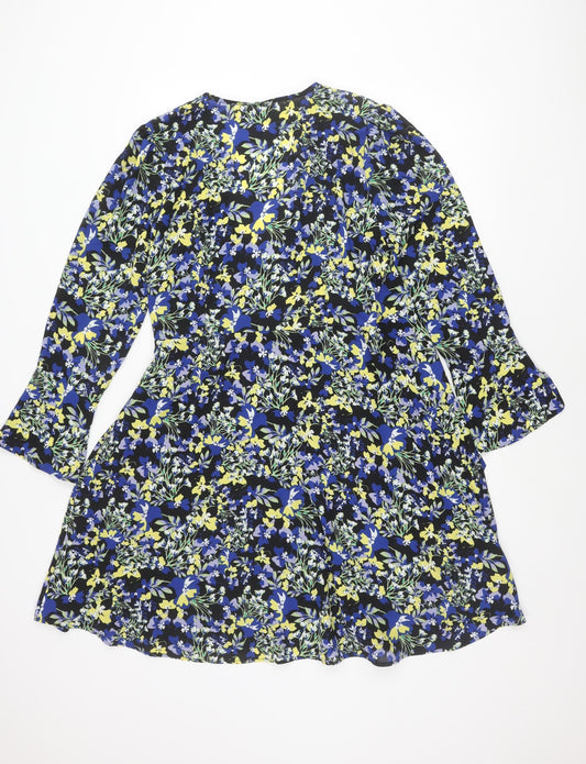 Marks and Spencer Women’s Multicoloured Floral Wrap Dress Size 14