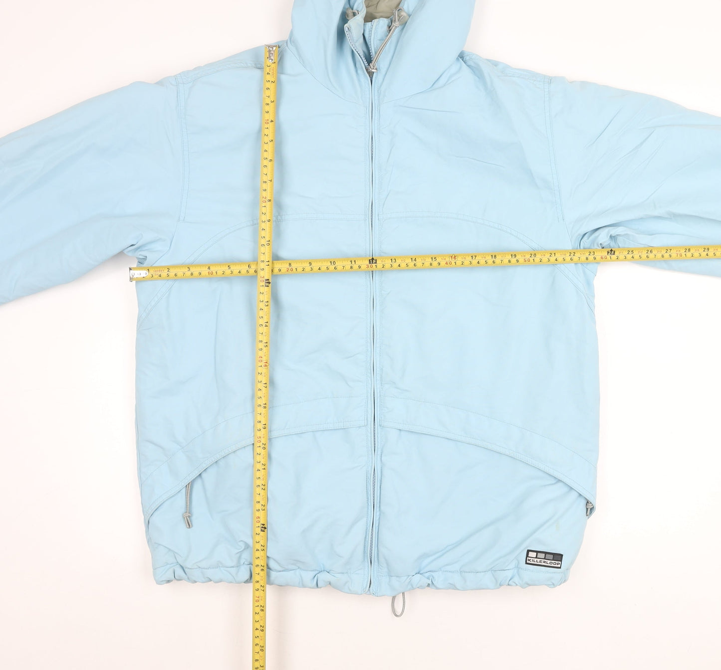 Killer Loop Womens Blue Hooded Puffer Jacket Size M Regular
