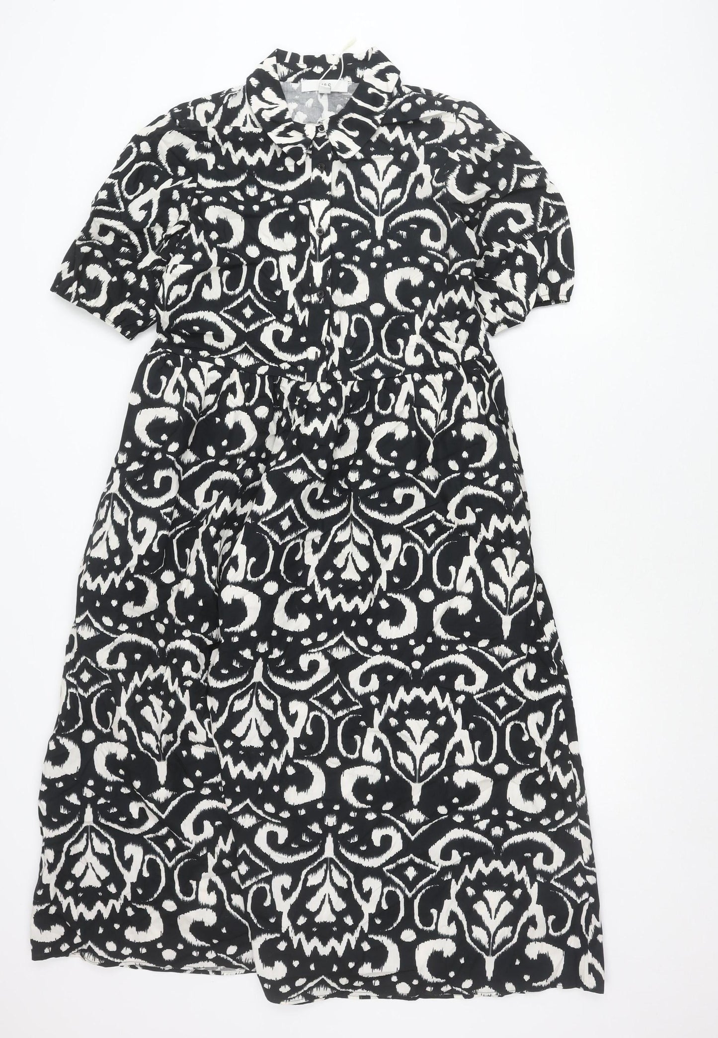Marks and Spencer Women’s Black Floral Shirt Dress Size 10