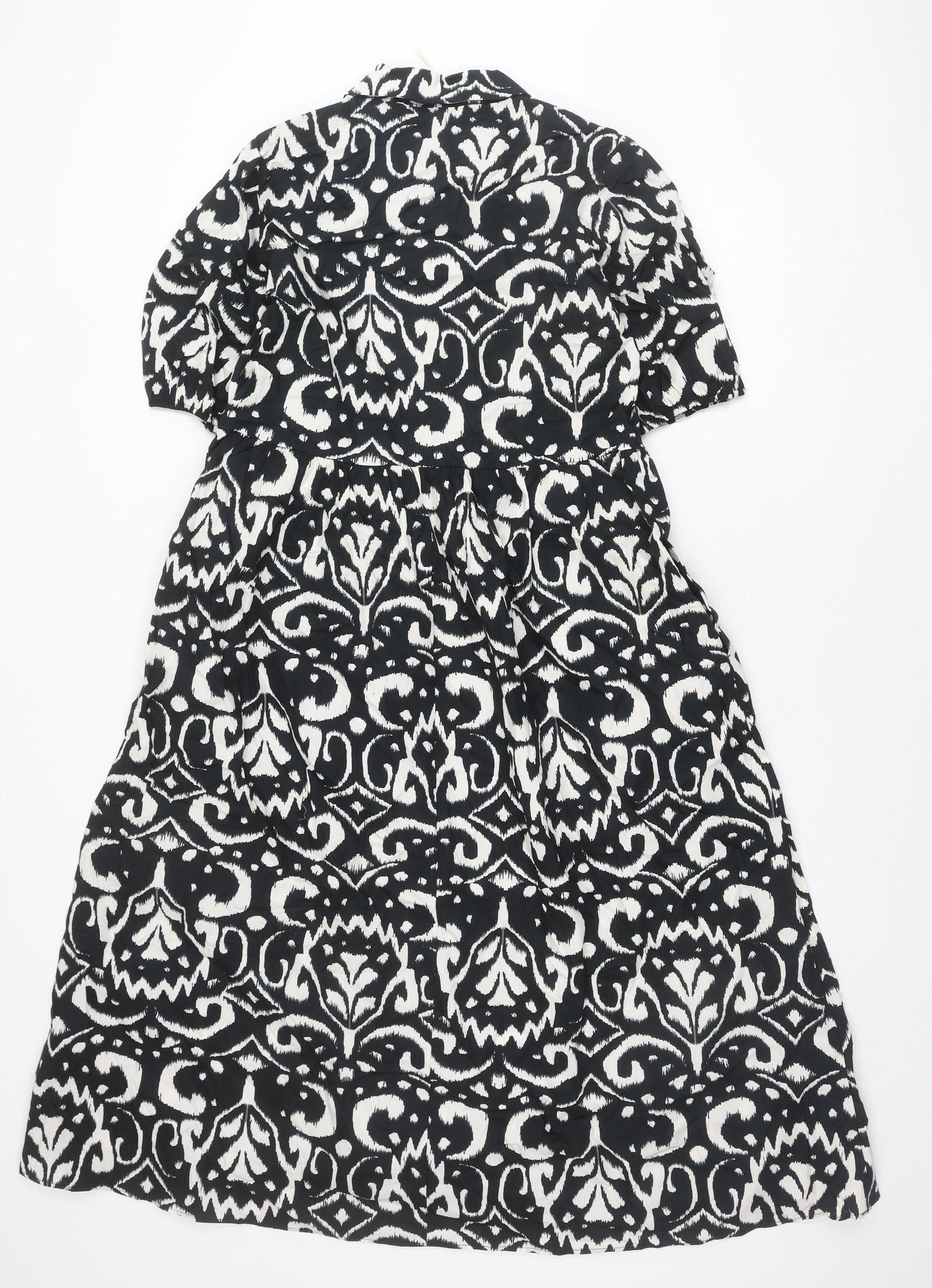Marks and Spencer Women’s Black Floral Shirt Dress Size 10