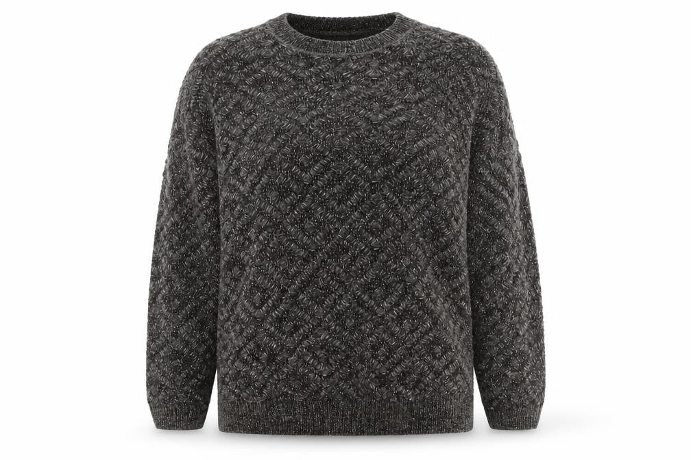 Tu Women Grey Size 18 Crew Neck Chunky Knit Pullover Jumper