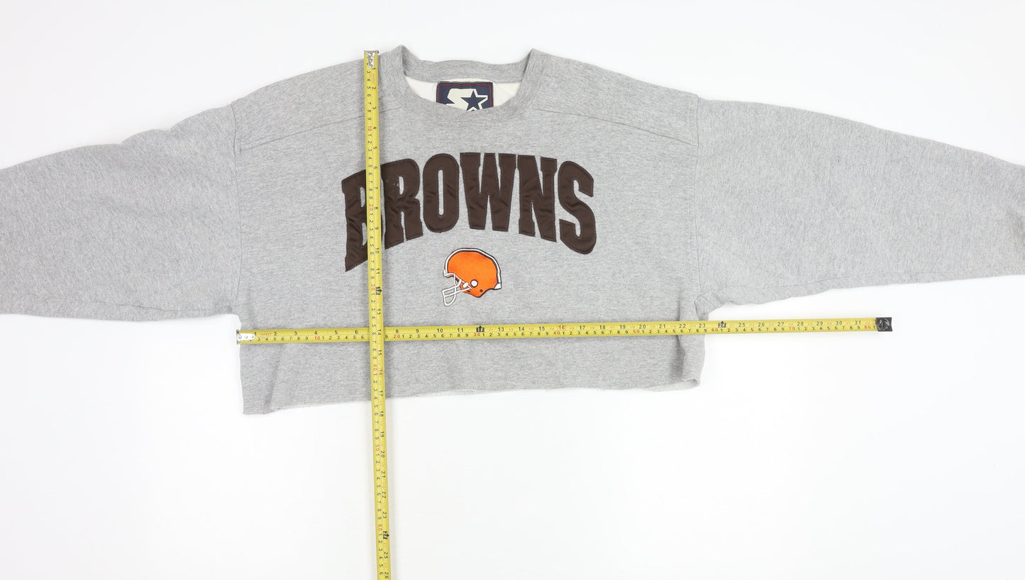 Starter Womens Grey L Pullover NFL Browns Vintage Sweatshirt