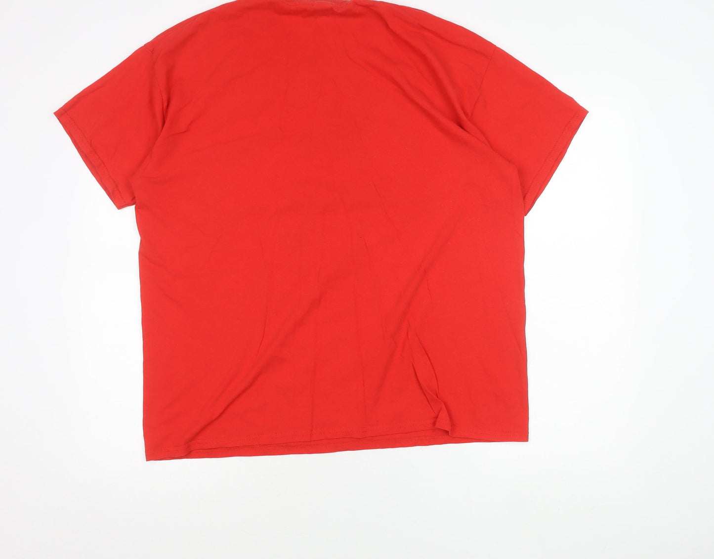 Fruit of the Loom Men's Red XL Christmas Snowman Graphic T-Shirt