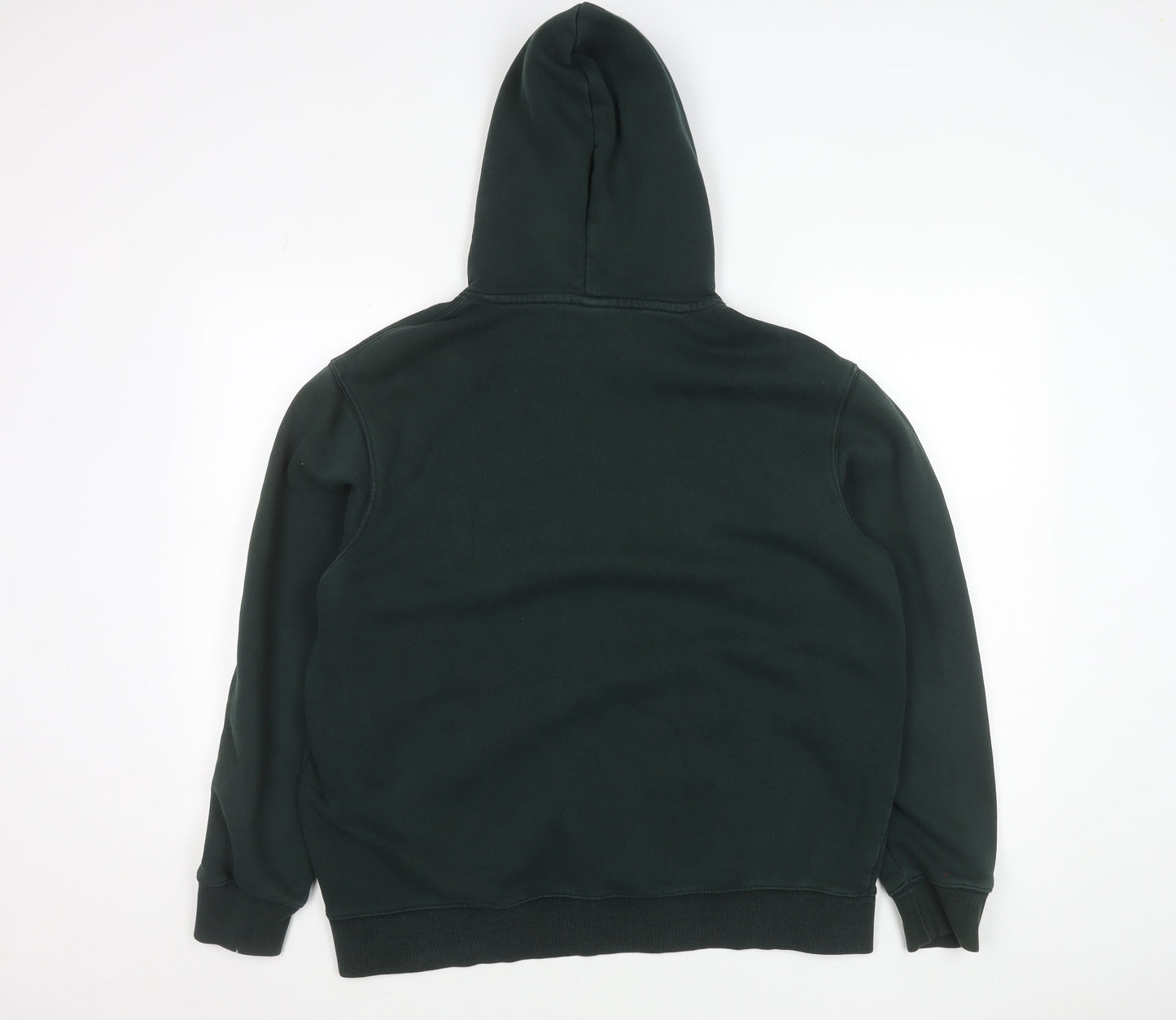 H&M Men’s Green Pullover Hoodie L Logo SOHO Graphic Print