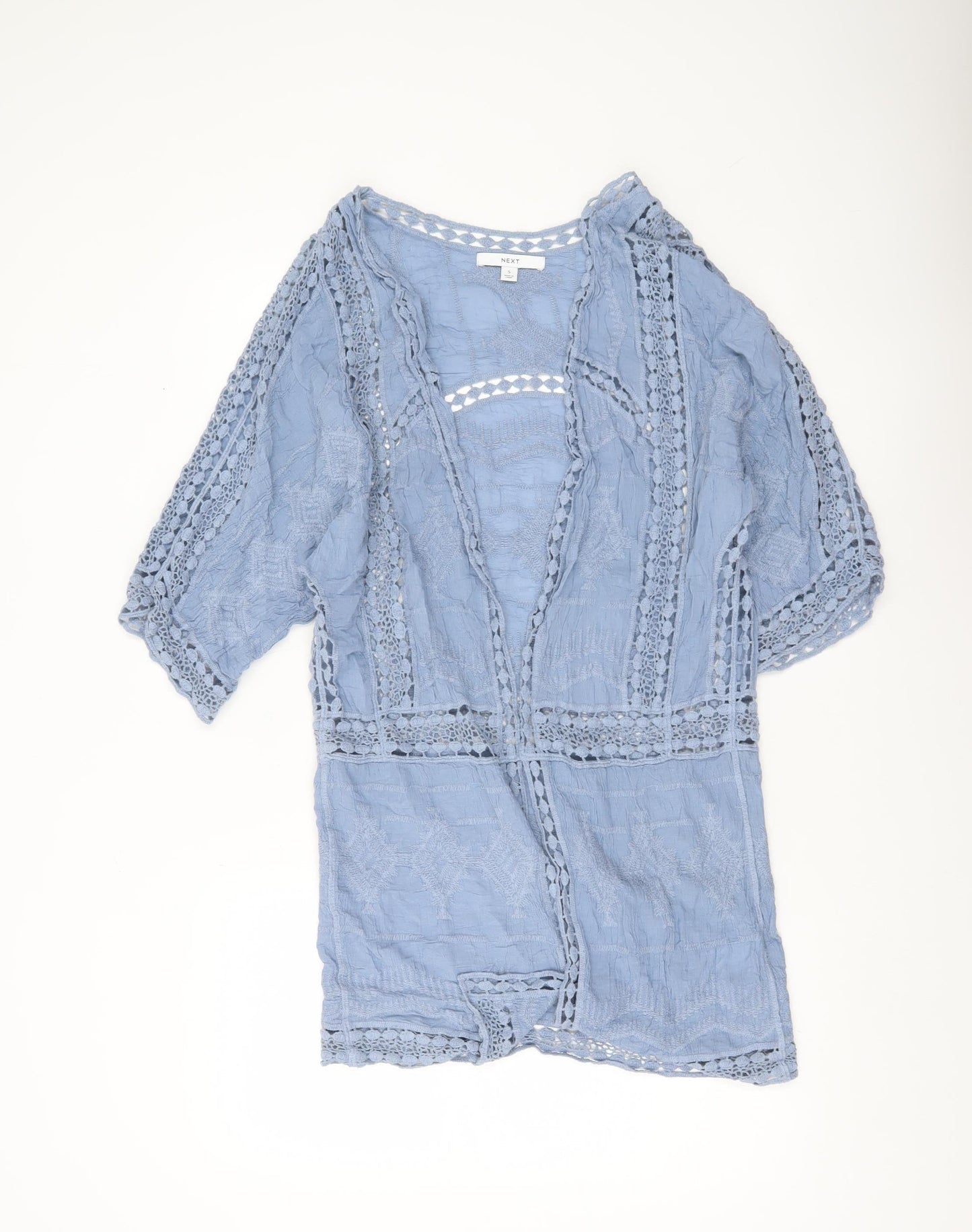 Next Women’s Blue Crochet Lace Swim Cover Up Size S