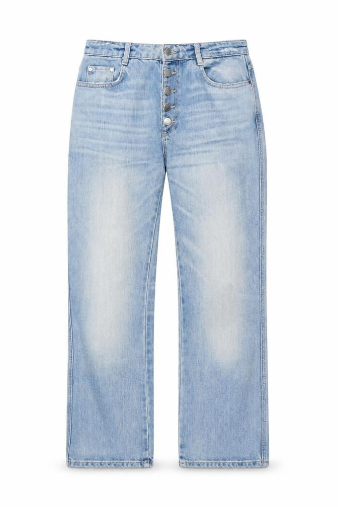 Zara Womens Blue High Rise Straight Leg Jeans Size 10