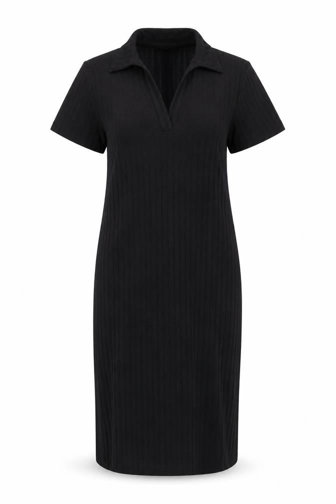 H&M Women’s Black XL Collared Shirt Dress Short Sleeve