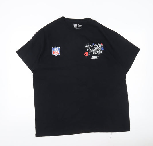 Hype NFL Men’s Black XL Graphic Logo Sports T-Shirt