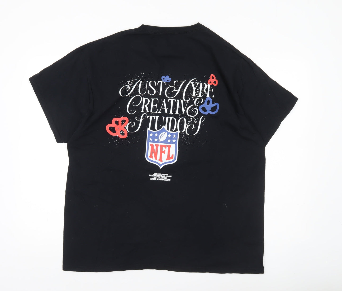 Hype NFL Men’s Black XL Graphic Logo Sports T-Shirt