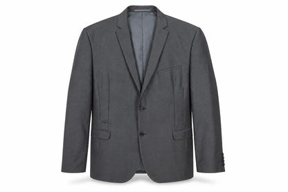 Front view of George Men Grey 46R Blazer Jacket Single Breasted Notch Lapel