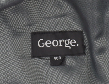 Brand and care label for George Men Grey 46R Blazer Jacket Single Breasted Notch Lapel