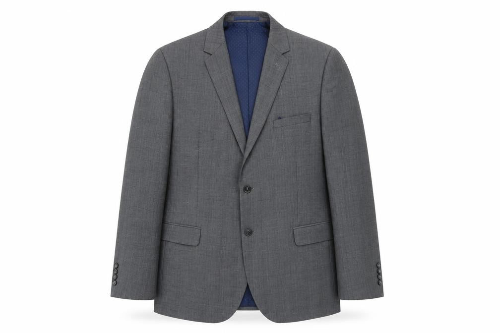 Tailor & Cutter Men’s Grey 46R Notch Lapel Suit Jacket