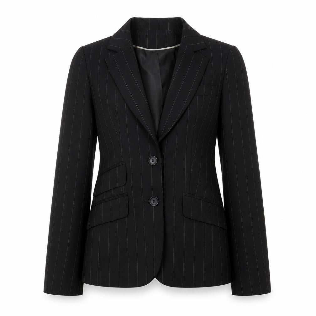 Atmosphere Womens Black Pinstripe Suit Jacket UK 10 Regular Fit