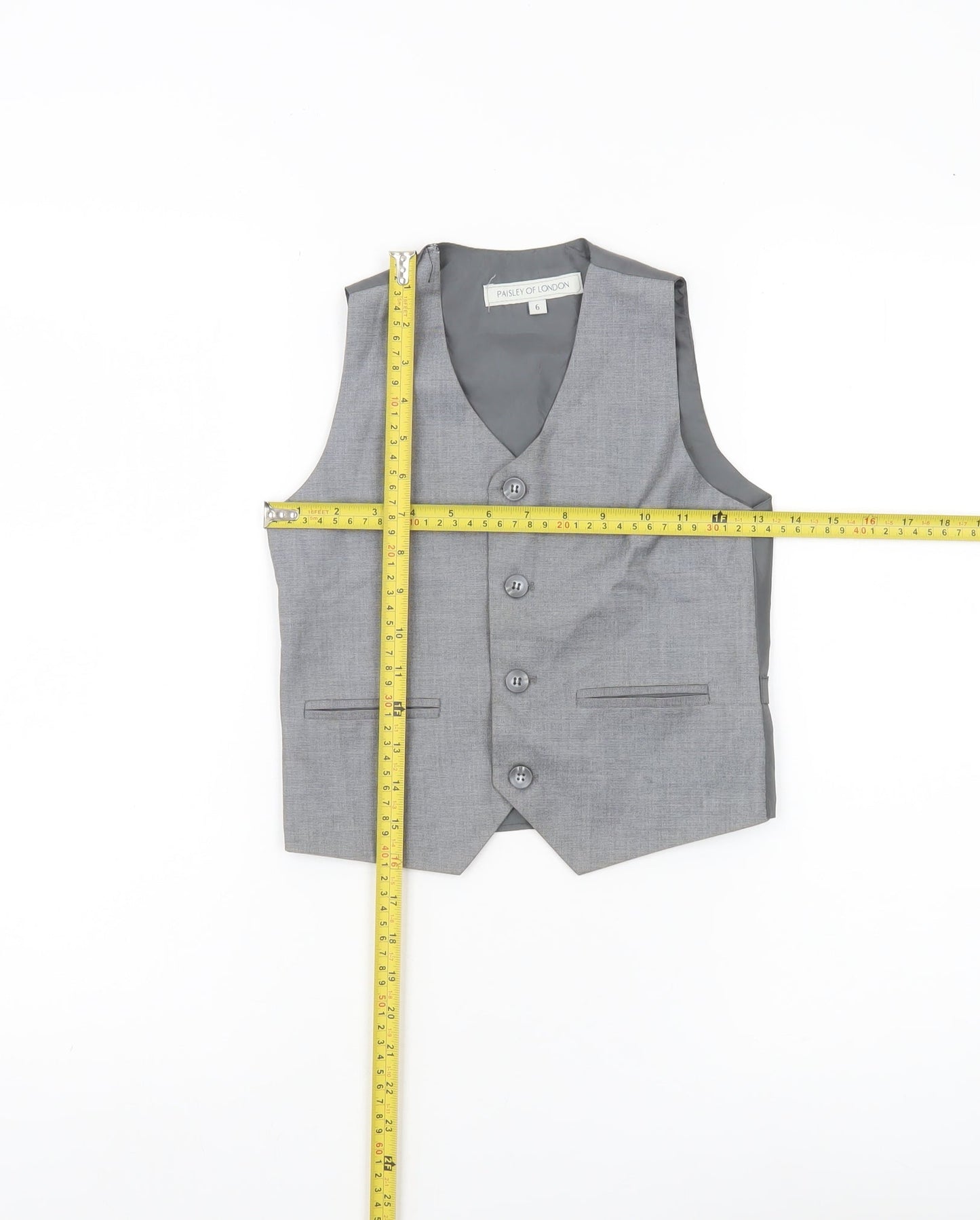 Paisley of London Boys Grey 6 Years Suit Waistcoat Formal Wedding