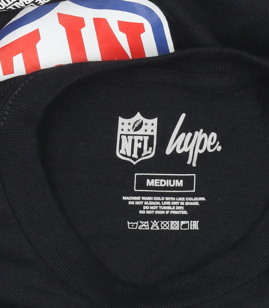 Hype Men’s Black Medium NFL Graphic Print Logo T-Shirt