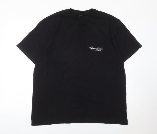Closure LDN Men's Black XL Short Sleeve Cotton Crew Neck T-Shirt