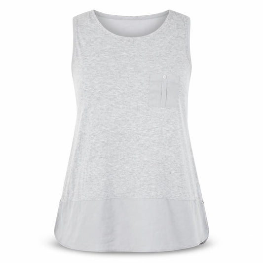 Marks and Spencer Women Grey Tank Top Size 18 Basic Scoop Neck