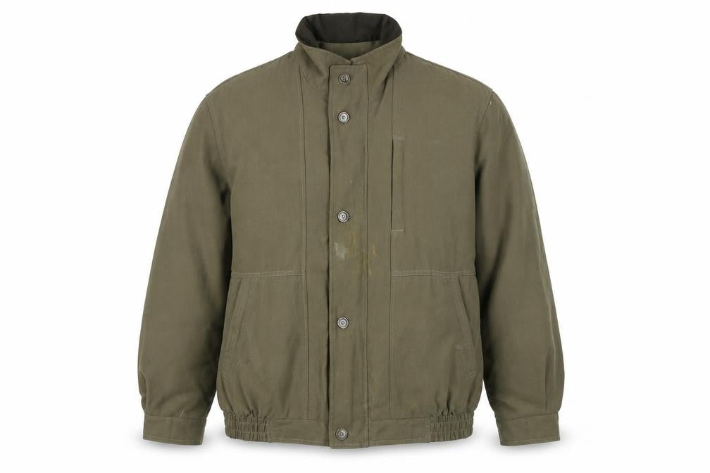 Men’s Green Polyester Jacket L 41-43in Basic Casual Elastic Waist