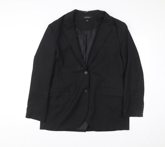 Monki Unisex Black Blazer Medium Chest Notch Lapel Jacket