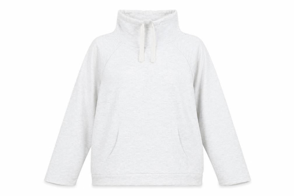 FatFace Women Grey Pullover Sweatshirt UK 12 Long Sleeve Funnel Neck