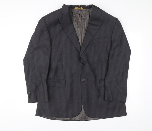 Marks & Spencer Men’s Grey 46S Wool Pinstripe Blazer Jacket