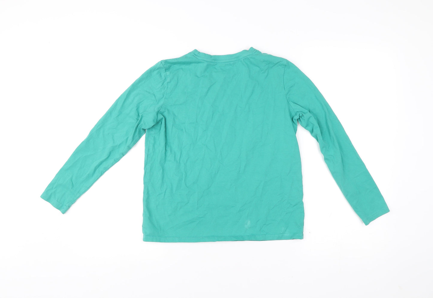 Girls Green Milano Bellissima Long Sleeve Cotton Graphic T-Shirt 12Y