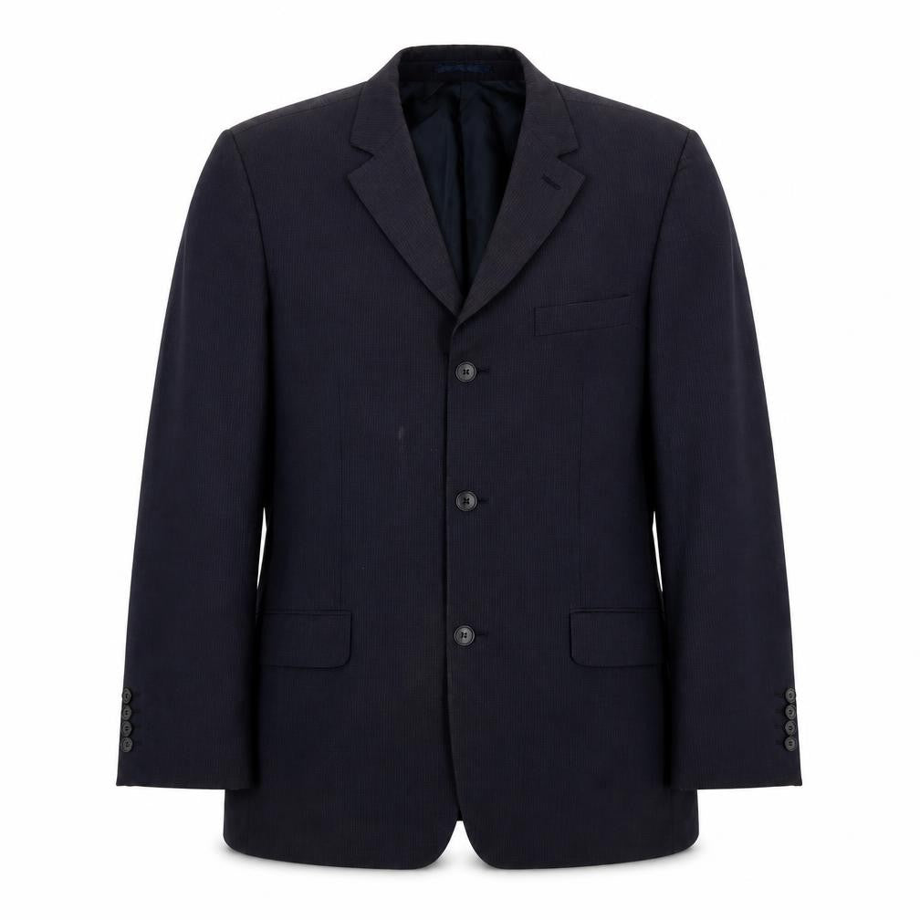Moss Mens Blue Wool Suit Jacket 40 Chest Regular Fit Business Blazer