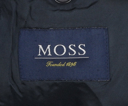 Moss Mens Blue Wool Suit Jacket 40 Chest Regular Fit Business Blazer