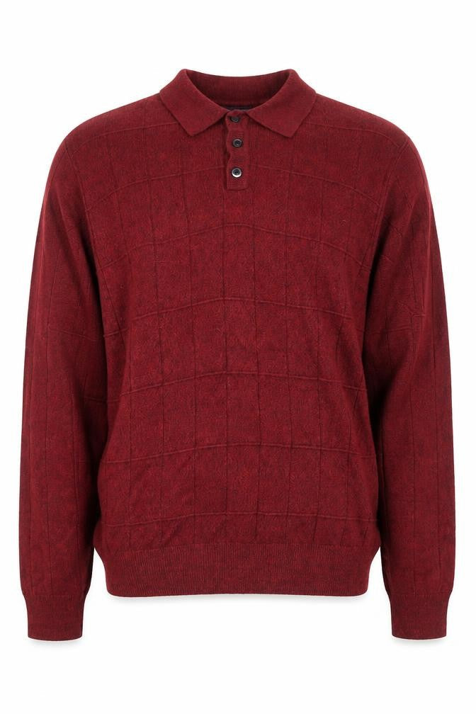 Dockers Men’s Red Long Sleeve Polo Knit Jumper Size M