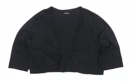 JD Williams Women’s Black Cropped Jersey Blouse Size 20 3/4 Sleeve